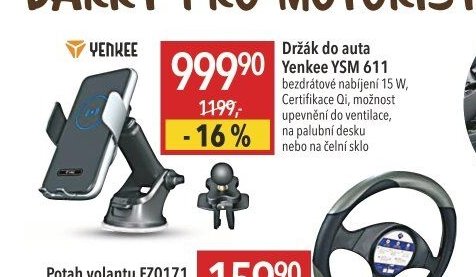 Držák do auta Yenkee YSM 611