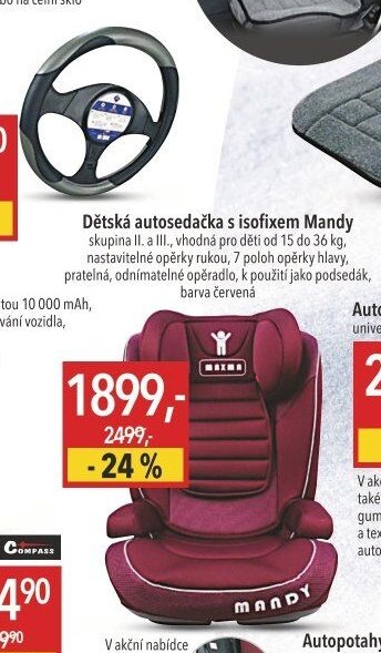 Dětská autosedačka s isofixem Mandy