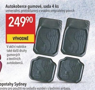 Autokoberce gumové, sada 4 ks