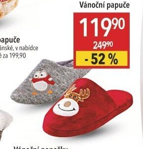 Vánoční papuče