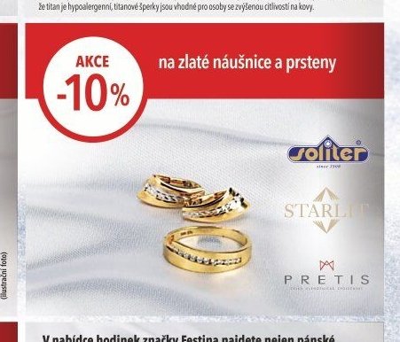 zlaté náušnice a prsteny