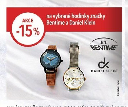 hodinky značky Bentime a Daniel Klein