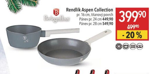 Rendlík Aspen Collection pr. 16 cm, titanový povrch