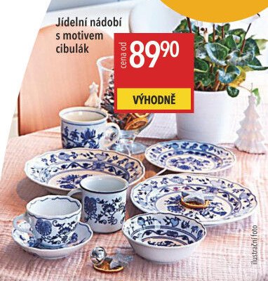 Jídelní nádobí s motivem cibulák