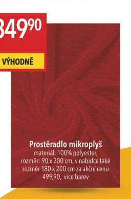 Prostěradlo mikroplyš