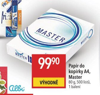 Papír do kopírky A4, Master
