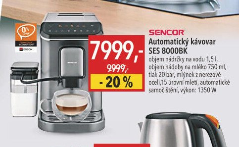 Automatický kávovar SENCOR SES 8000BK