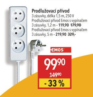 Prodlužovací přívod EMOS