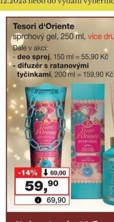 Tesori d'Oriente sprchový gel, 250 ml