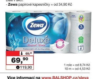 Zewa Deluxe 3vrstvý toaletní papír, 19,3 m, 8 rolí