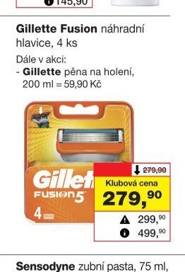 Gillette Fusion náhradní hlavice