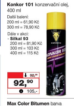 Konkor 101 konzervační olej, 400 ml