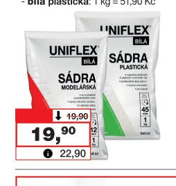 UNIFLEX sádra, 1 kg, bílá