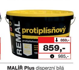REMAL Protiplísňový bílý malířský nátěr, 15 kg