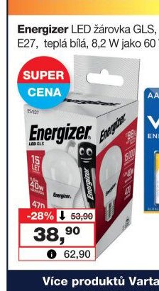 Energizer LED žárovka GLS