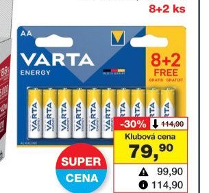 Varta Energy alkalické baterie