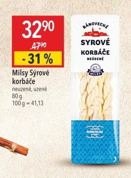 Milsy Sýrové korbáče