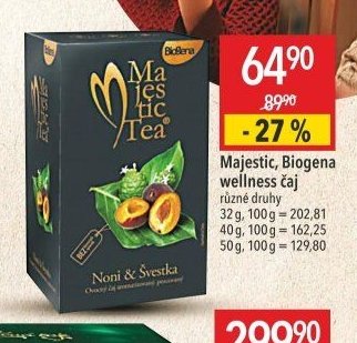 Majestic, Biogena wellness čaj