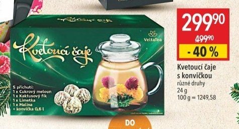 Kvetoucí čaje s konvičkou