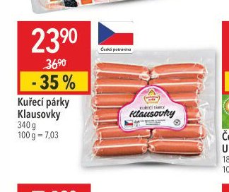 Kuřecí párky Klausovky