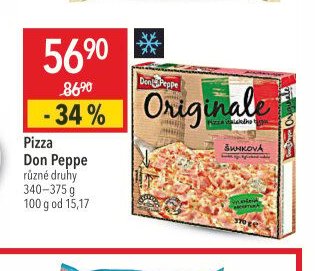 Pizza Don Peppe různé druhy