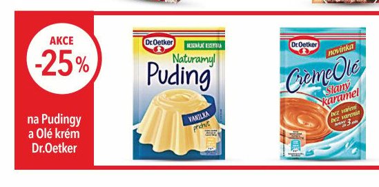 Pudingy a Olé krém Dr. Oetker