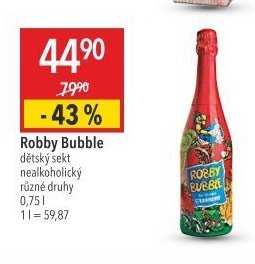 Robby Bubble dětský sekt nealkoholický různé druhy 0,75 l