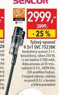 Tyčový vysavač 2v1 SVC 7523BK