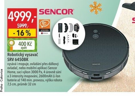 Robotický vysavač SRV 6450BK
