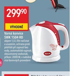 Varná konvice SWK 1504 RD