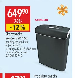 Skartovačka Sencor SSK 160