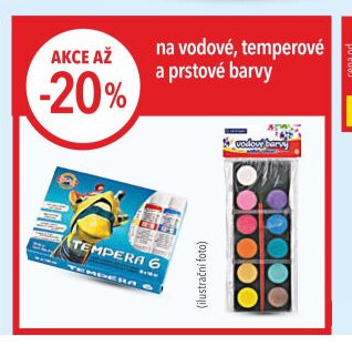na vodové, temperové a prstové barvy