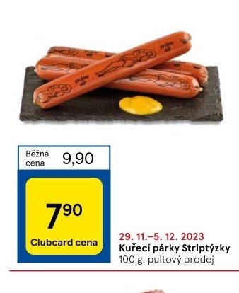 Kuřecí párky Striptýzky