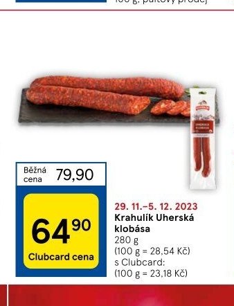 Krahulík Uherská klobása
