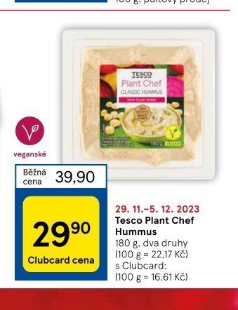 Tesco Plant Chef Hummus