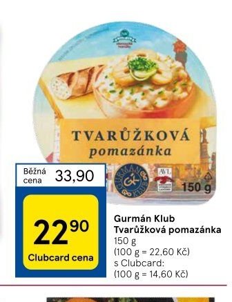 Gurmán Klub Tvarůžková pomazánka