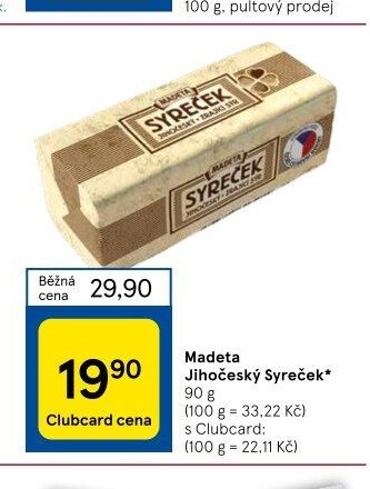 Madeta Jihočeský Syreček