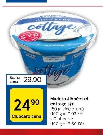 Madeta Jihočeský cottage sýr