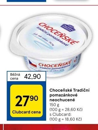 Choceňské Tradiční pomazánkové neochucené