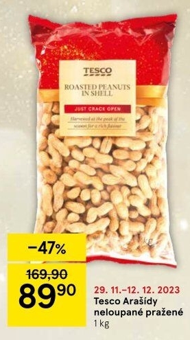 Neloupané arašídy Tesco