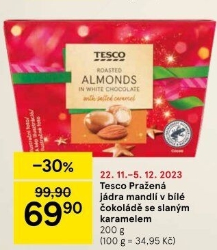 Pražené mandle Tesco