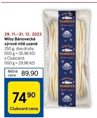 Sýrové nitě Bánovecké Milsy