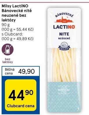 Sýrové nitě bez laktózy Bánovecké Milsy