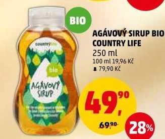 Agávový sirup Bio Country Life
