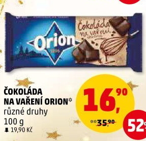 Čokoláda na vaření Orion