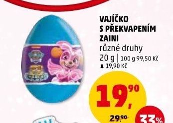 Čokoládové vajíčko s překvapením Zaini