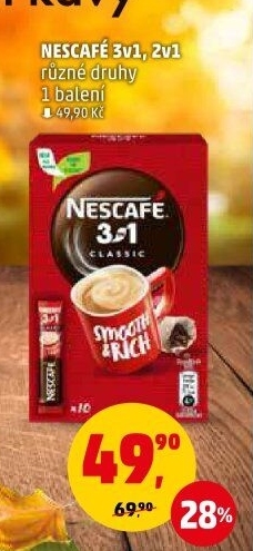 Instantní káva porcovaná 3v1 Nescafé