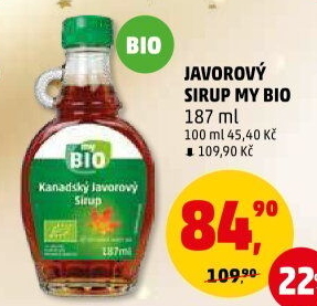 Javorový sirup My BIO