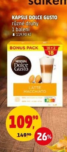 Kapsle Dolce Gusto Nescafé