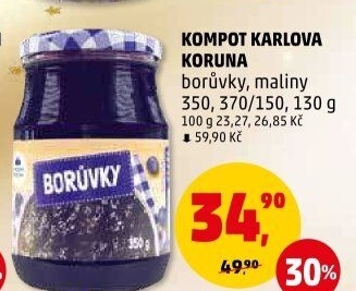 Kompot maliny Karlova Koruna